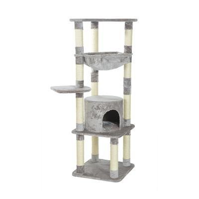 China Sustainable Cat Scratching Post Cat Shelf Housing Tree Tower for sale