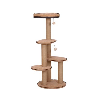 China Sustainable MDF Sisal Cat Scratcher Post Cat Tree Supplies for sale