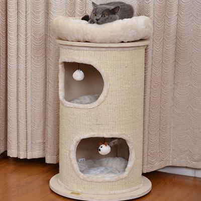 China Viable Barrel Scratch Game Skin Cat Tower Climbing Cat Toy for sale