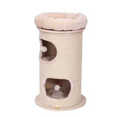 China Viable Cylinder Cat Tree Sisal Post Cat Scratcher Board for sale