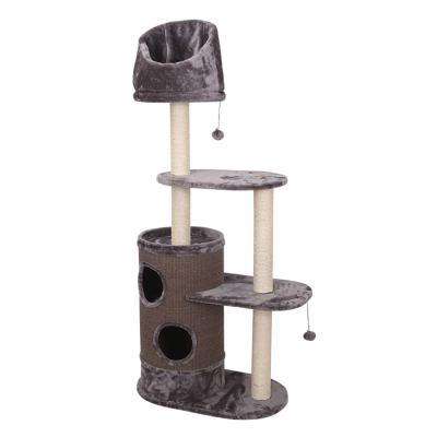 China Cat Tree House Manufacturing Durable Indoor High Quality Viable Cat Scratcher Tree Castle for sale