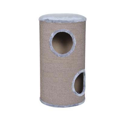 China Free Sample Viable Cat Scratching Barrel Cat Play Dwelling House Toy Scratcher for sale