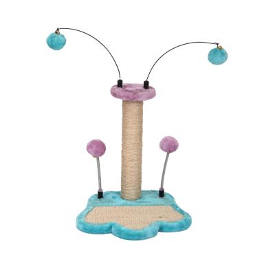 China Sustainable Sisal Cat Scratcher Toy Tree With Ball for sale