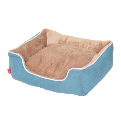 China China Sustainable Colorful Cute Plush Cat Dog Bed With Cushion Fluffy Pet Bed Sets for sale