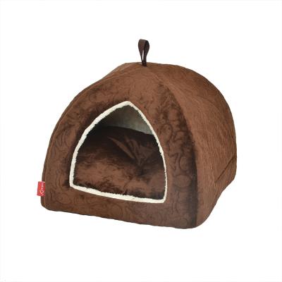 China Sustainable Custom New Product Covered Cute Dog Cat Bed Cave Pet Bed Teepee Sofa House For Dogs for sale