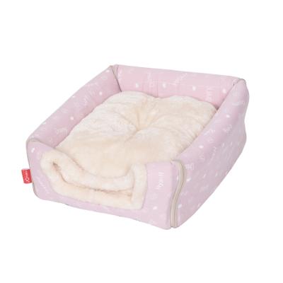 China OEM Viable Pet Carrier Bag Collapsible Dog Bed Covers Pink Pet Bed Cave for sale