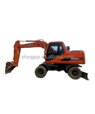 China Used South Korea Doosan DH150W-7 Heavy Machinery Equipment Hydraulic Crawler Digger 15 Wheel Ton Used Excavator 0.58mÂ ³ for sale