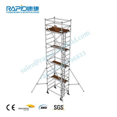 China Contemporary Aluminum Mobile Tower Ladder Scaffolding Parts Scaffold For Construction for sale