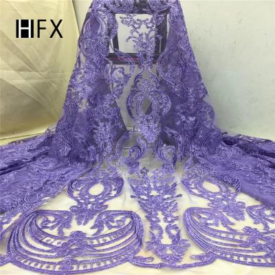 China Viable Nigeria Embroidered Mesh Fabric 2019 Guangzhou Net Wholesale African Embroidery White Bridal Lace for sale