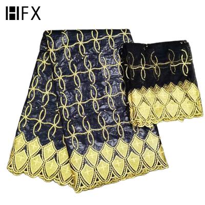 China New arrival viable wholesale African lace HFX voile lace Swiss cotton lace for clothing for sale