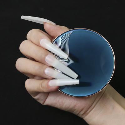 China New Wholesale 600 PCS French Press On Full Cover Long French Ballet Artificial Nails for sale