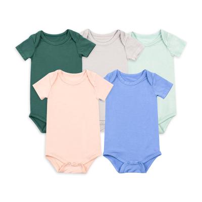 China OEM ODM Solid Color Printing Bamboo Pajamas Baby Pajamas Bamboo Squishy Overalls Breathable Washable Eco-friendly Substantial Baby Teams Onesie for sale