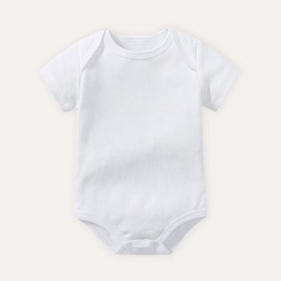 China Wholesale Cute Newborn Baby Onesie Body Suit Solid Color Custom Organic Breathable Washable Cotton Substantial Eco-Friendly Newborn Rompers for sale