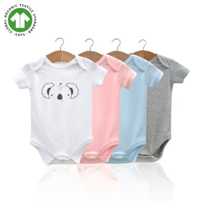 China Custom LOGO Baby Short Long Sleeve Onesie Printing Organic Cotton Skin-friendly Breathable Washable Eco-friendly Substantial Clothes Bebe Bodysuits for sale