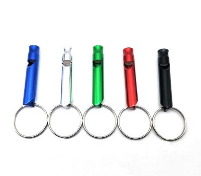 China Custom Carrival Keychain Pocket Red Aluminum Whistle for 40 HQ Loading Over 23 Tons for sale