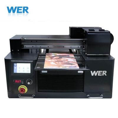 China New design a4 size WER-E3030UV desktop UV led flatbed printer for hotels a4 size WER-E3030UV for CD printing machine for sale