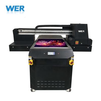 China Small hotels WER-ET6090UV 70*100cm UV printer A1 size a1 size printing machine UV printing on plastic for sale