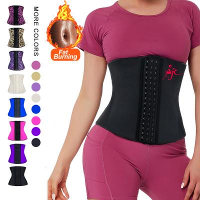 China Custom Wholesale Breathable Logo Waist Trimmer Tummy Wrap Control Sauna Plus Size Latex Waist Trainer Shaper for sale