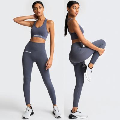 China Breathable 2 Piece Set Women Grow Top Fitness Yoga Set Wear Workout Clothing Activewear Sets For Women for sale