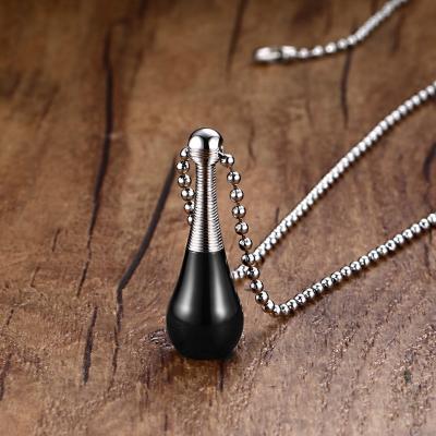 China Fashion Cross Perfume Necklace Jewelry Men's Stainless Steel Baseball Bat Necklaces Cross Necklace for sale