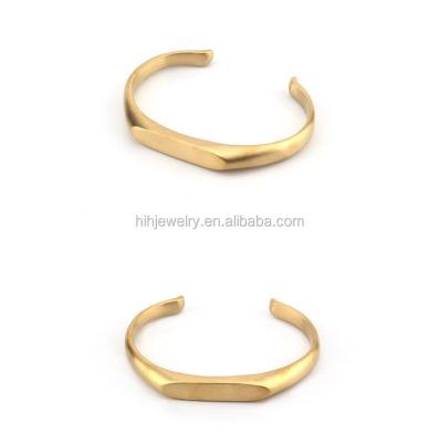 China Wholesale Fashion Mens Jewelry Metal Cuff Bangles Blanks Gold Metal Bangle Stainless Steel for sale