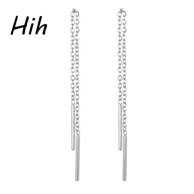 China Tasty Stainless Steel Fashion Jewelry Threader Earrings Stainless Steel Tassel Earrings Women for sale