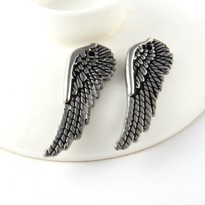 China Classic Feather Charm Jewelry Accessories Stainless Steel DIY Pendant For Bracelet And Necklace for sale