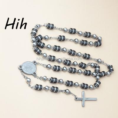 China Wholesale Stainless Steel Cross Catholic Rosaries Jewelry Fashion Chain Rosary Necklace Jewelry Religious for sale