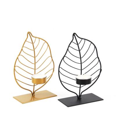 China Nordic creative home decoration leaf candlestick decoration ornaments wholesale for sale