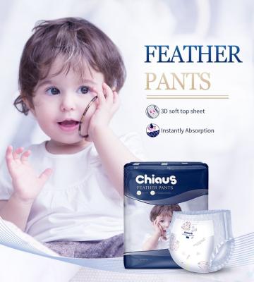 China Chiaus Feather Series Printed Baby Diaper Pants Well Fitting Good Absorption for sale