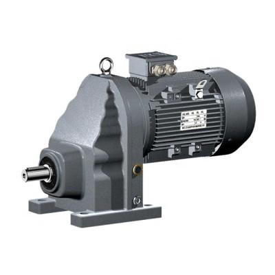 China Hotels KOOD AC Stable Flange Foot Mounted Gear Motor Gear Head R37 R47 R57 R67 R77 R87 R98 R107 R137 R147 R167 With IEC Adapter for sale