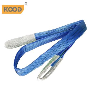 China Lift / Bundle Polyester Eye To Eye Blue Webbing Sling 1T 2M 50MM SF8:1 for sale