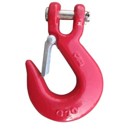 China Heavy Industry Manufacturer Custom Wholesale Many Different Types Drop Forged Alloy Steel Eye Sling Lifting Hooks With Cast Latch for sale