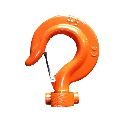 China Heavy Industry G80 Alloy Steel Modified 15T Self-Locking Swivel Hook / Swivel Hook For Lifting for sale