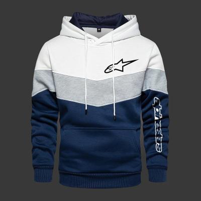 China Custom Anti-Wrinkle Gym Printing Hoodie Sweatshirt Autumn High Quality Cotton Color Block Long Sleeve Hoodies for sale