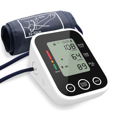 China Wholesale Price Arm Sphygmomanometer Digital LCD Automatic Heartbeat Rate Blood Pressure Monitor 136*102*73mm for sale