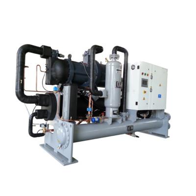 China Quality Certified Low Temperature 0 C -5 C Water-Cooled Industrial Chiller Machine / Screw Chiller Machine for sale