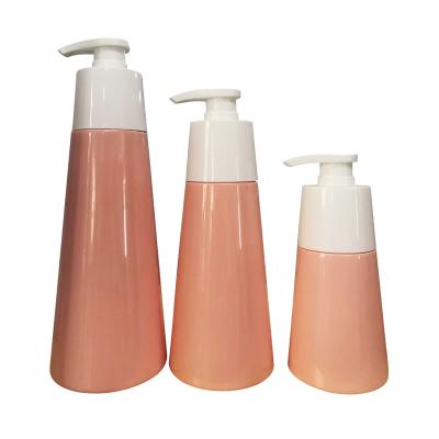 China Empty Eco Friendly Cosmetic Packaging Container 500ml 350ml 200ml Matt Hair Conditioner PET Shampoo Bottle for sale