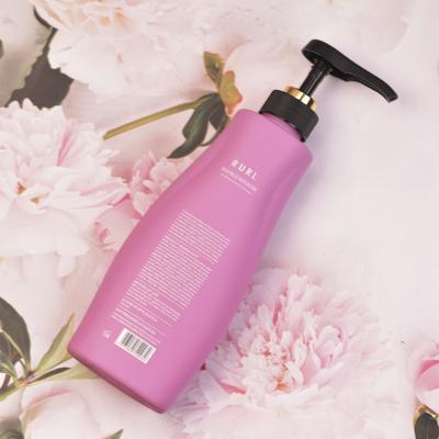 China Durable/Easy Open/Easy Carry Cherry Pollen HDPE Matt 500ml 1L Hair Care Ready Stock Empty Eco-Friendly Pump Shampoo Bottle for sale