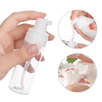 China 60ml 2.02oz Cosmetic Empty Plastic Clear Matte Frosted Foaming Foaming Bottle Foam Pump Bottle Soap Bottle for sale