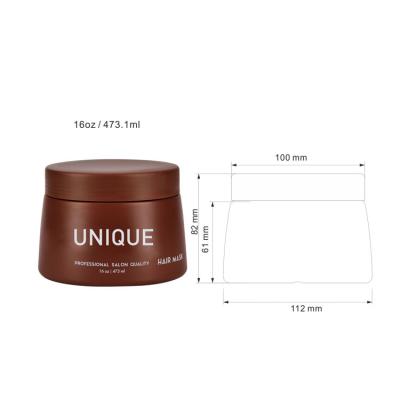 China Custom empty frosted HDPE hair gel cosmetic container 350 500 750ml hair care jar for sale