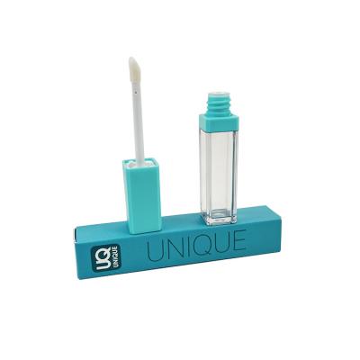 China Cosmetic exquisite square tube lip shape plastic packaging professional copy of gloss for sale