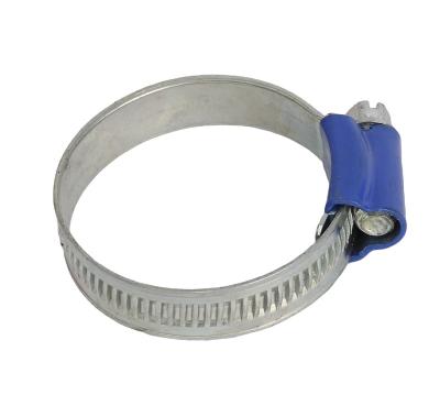 China Stainless steel High Grade Stainless Steel Blue Head British Type Customize Hose Clamp for sale