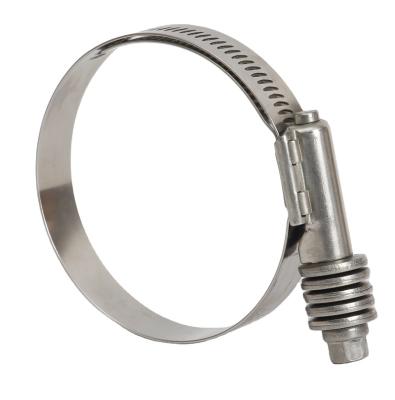 China Stainless steel Fully Stocked Heavy Duty American Type With Teeth In Band Hose Clamp For The Car With Washers for sale