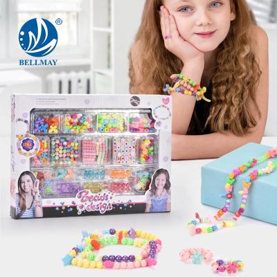 China Bemay Toy Colorful Beads For Jewelry Making China Plastic Beads DIY Jewelry Deliveries 31.5*23.5*3cm for sale