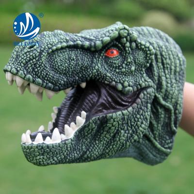 China Bemay Toy New Novelty PVC Hand Puppet PVC Dinosaur Plush Heads Hand Puppets Soft Toy For Kids for sale