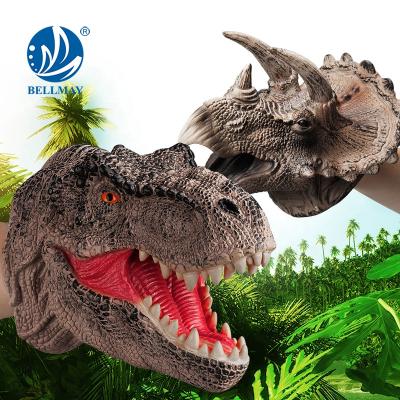 China Bemay Toy Imaginative Story Play Finger Dinosaur Hand Puppet Dinosaur Hand Puppet For Sale for sale