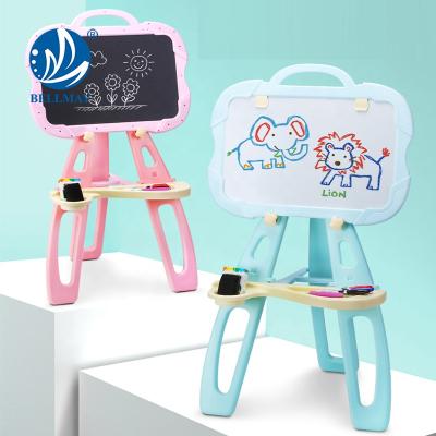 China Bemay Toy High Quality Double Side Writing Board Magnetic Drawing Toy Writing Board With Easel For Kids for sale