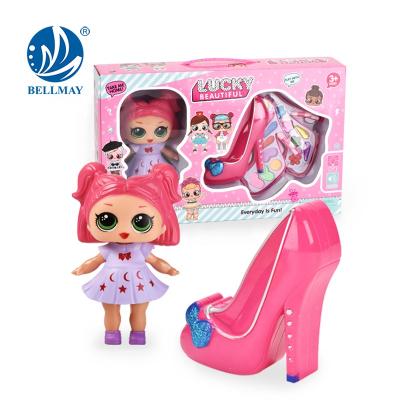 China 2020 Bemay New Makeup Toy Cosmetic Set Doll Toy Kid Plus Makeup Box Girl With Light And Music for sale