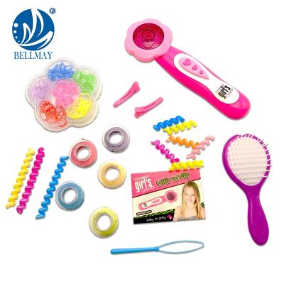 China Makeup Set Toy For Girls Bemay Toy Fashion Electric Hair Wrap Girls Makeup Dress Games Set Toy For Child for sale